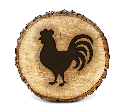 BurnStencil® - Rooster (Side Profile)